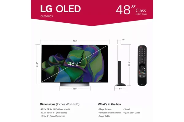LG 48 Inch OLED TV C3PUA - Image 5