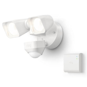 Ring Smart Lighting Floodlight Wired Starter Kit White (1 Floodlight + 1 Bridge)