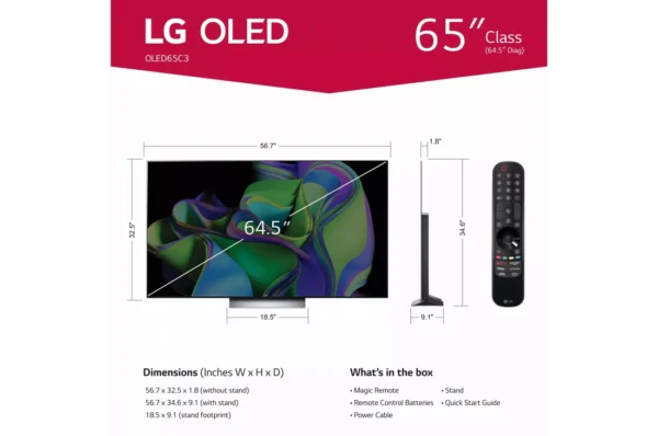 LG 65 Inch OLED TV C3PUA - Image 5