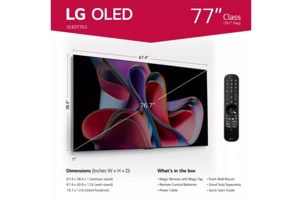LG 77 Inch OLED TV G3PUA - Image 4