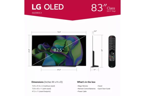 LG 83 Inch OLED TV C3PUA - Image 5
