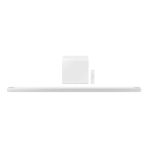 Samsung White Ultra Slim 3.1.2 Dolby Atmos Sound Bar and Sub with Alexa Built In