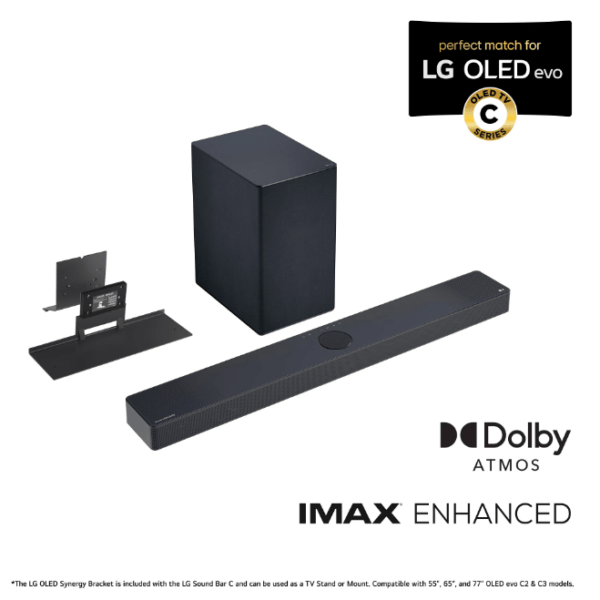 LG Residential 3.1.3 ch 400W LG OLED C Sound Bar with Synergy Bracket Dolby Atmos®